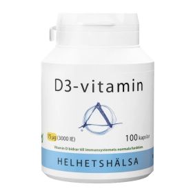 Helhetshälsa Vegan D3-Vitamin 75 ug 100 kaps